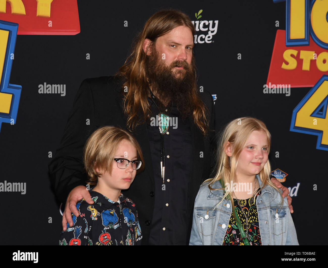 Giugno 11, 2019 - Hollywood, California, Stati Uniti d'America - 12 Giugno 2019 - Los Angeles, California. Chris Stapleton assiste la premiere di Disney e Pixar "Toy Story 4' a El Capitan theater. (Credito Immagine: © Billy Bennight/ZUMA filo) Foto Stock