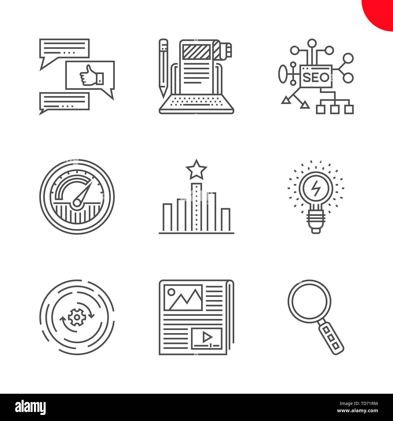 Seo e web opimization Illustrazione Vettoriale