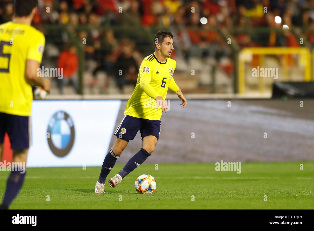 Bruxelles, Belgio. 11 Giugno, 2019. Kenny McLean (SCO) Calcio/Calcetto : UEFA campionato europeo 2020 turno di qualificazione match tra Belgio 3-0 Scozia al King Baudouin Stadium di Bruxelles in Belgio . Credito: Mutsu Kawamori/AFLO/Alamy Live News Foto Stock