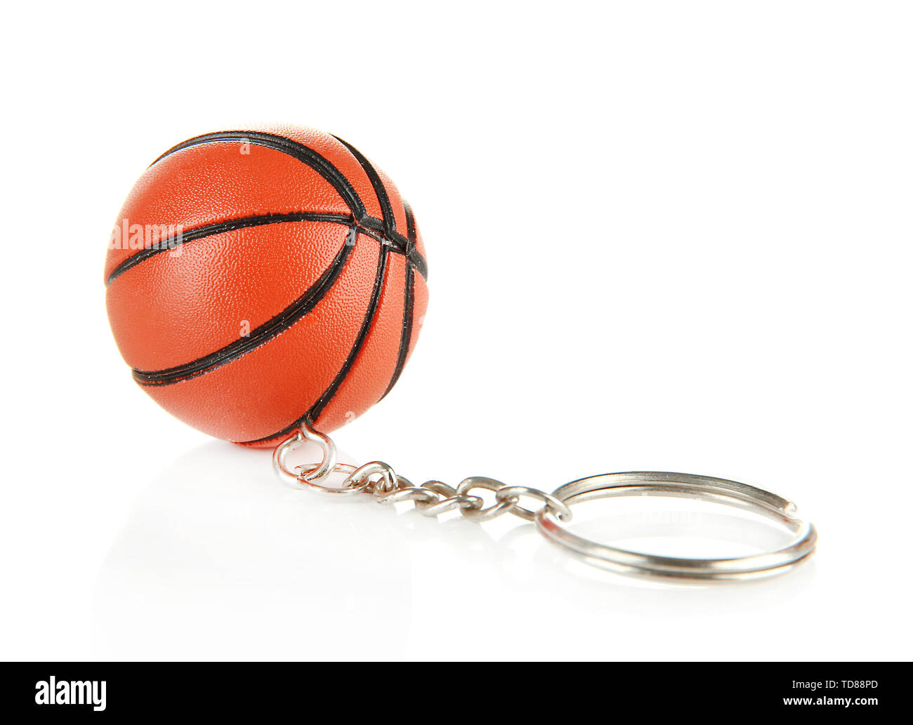 Chiave catena-basket ball isolato su bianco Foto Stock
