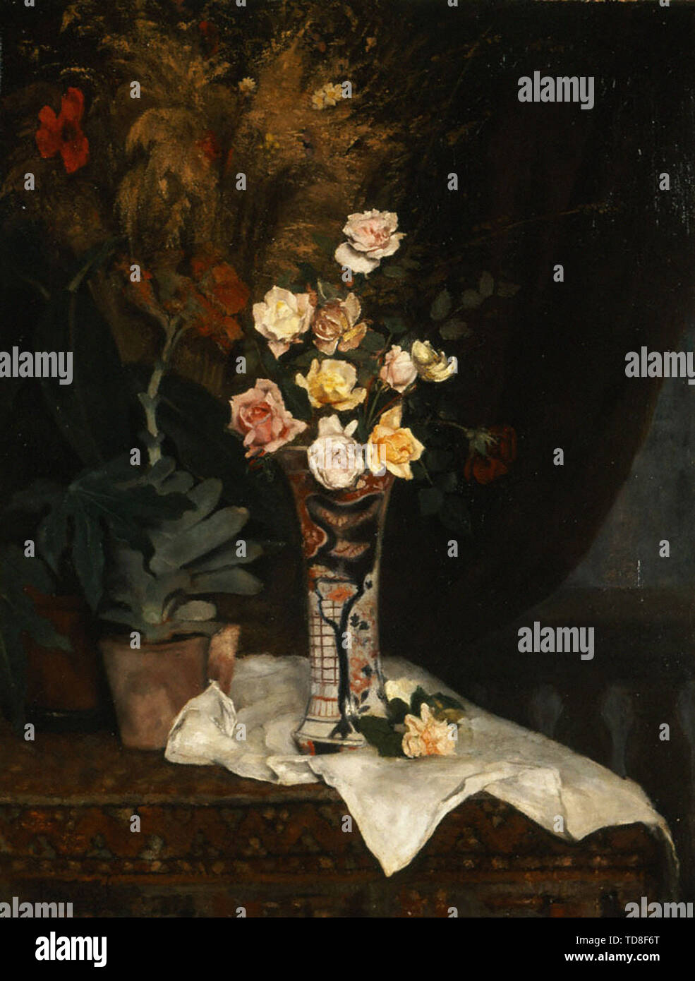 Pantazis Periclès - ancora in vita con fiori 1877 Foto Stock