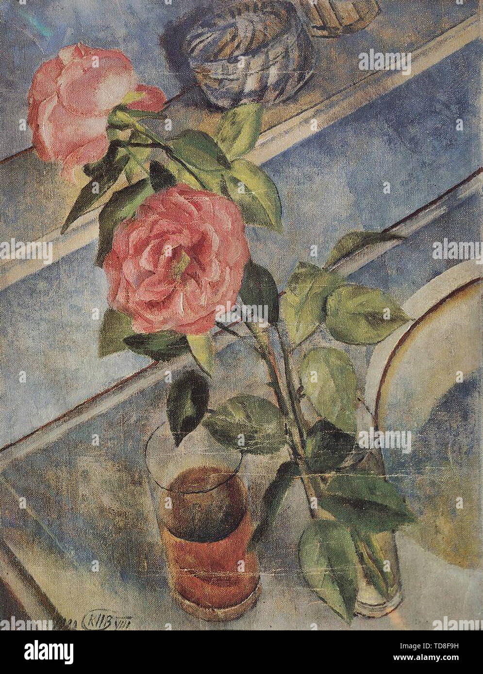 Kuzma Petrov-Vodkin - ancora vita con rose 1922 Foto Stock