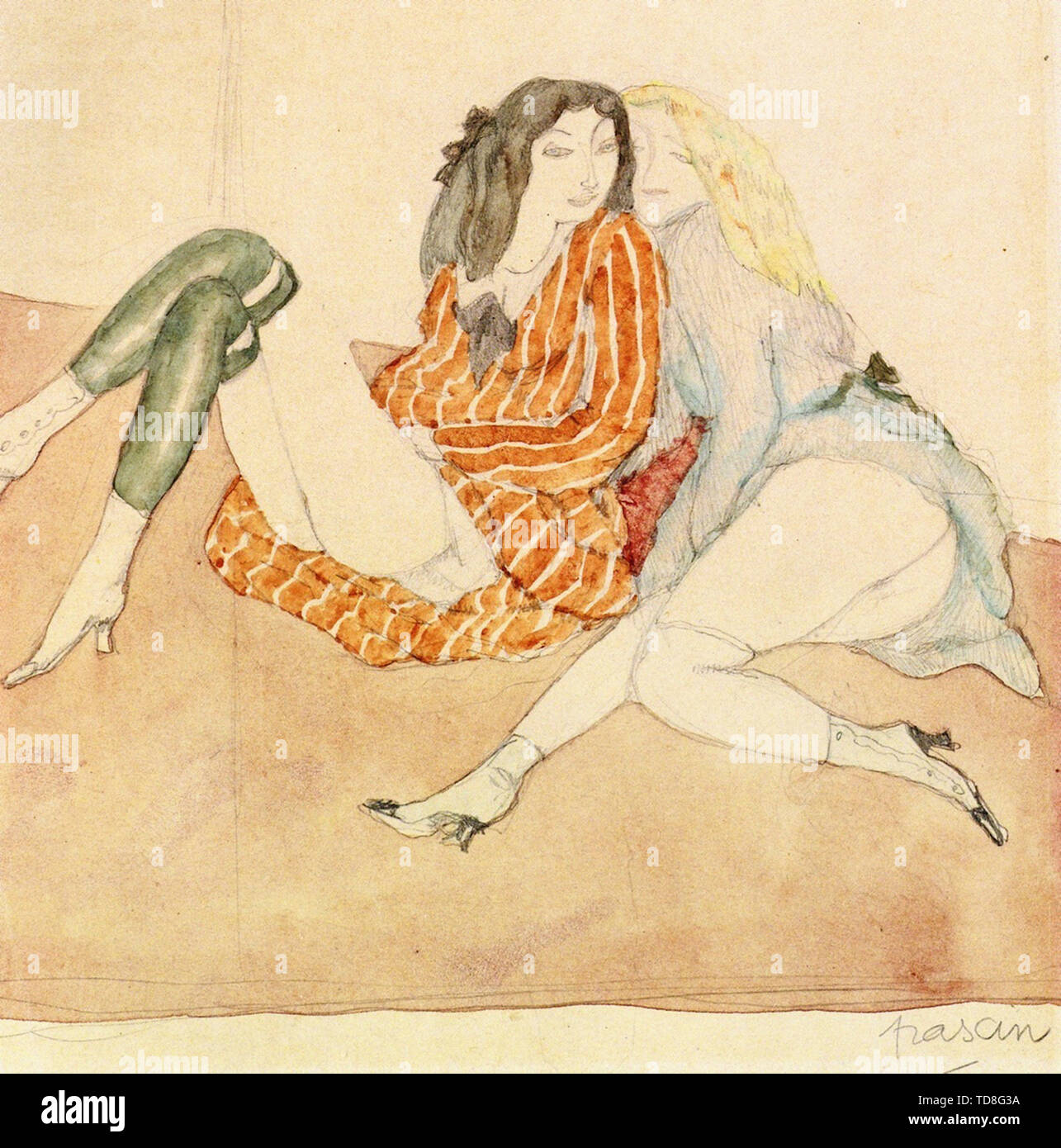 Jules Pascin - Due ragazze Massa 1909 Foto Stock