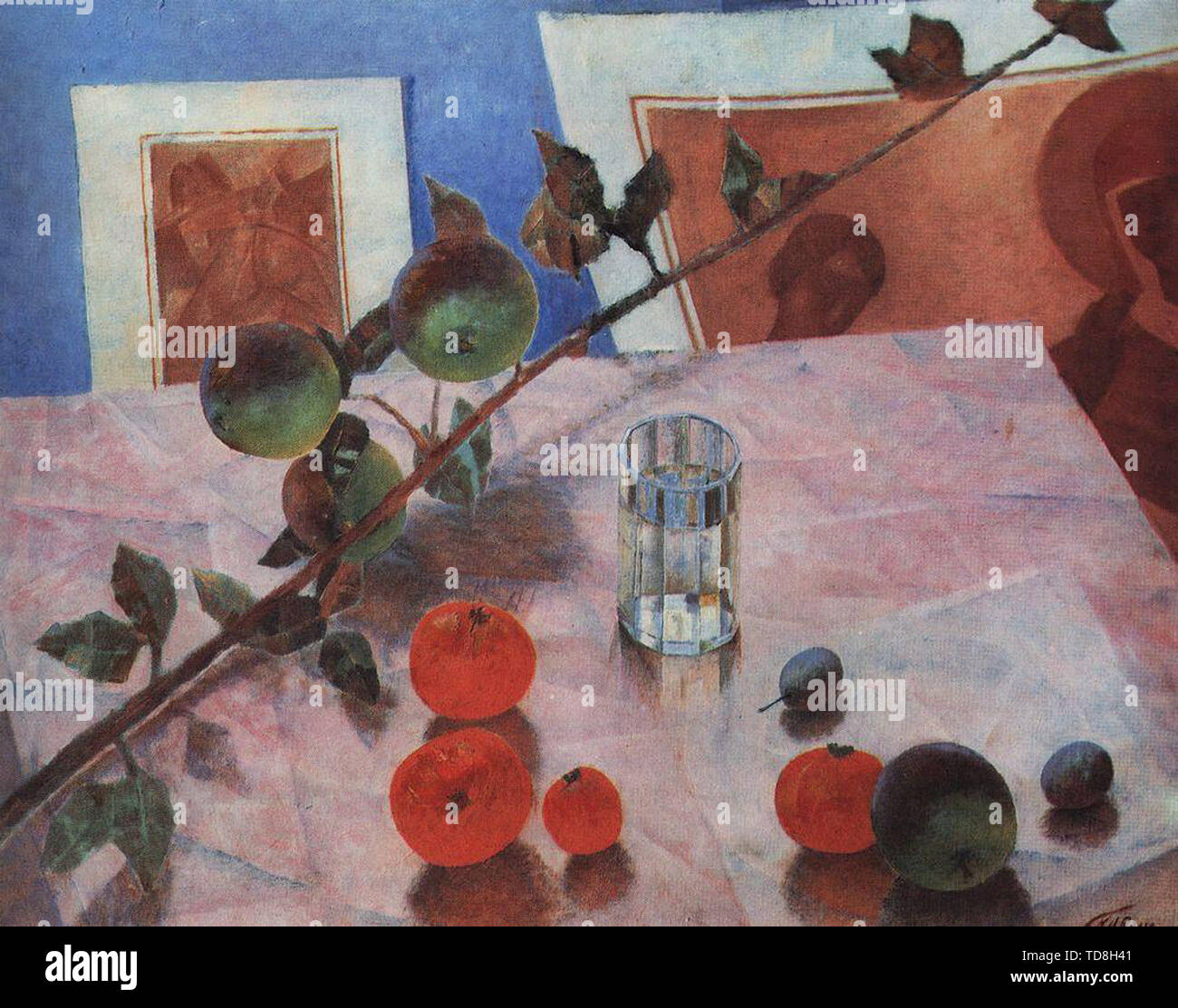 Kuzma Petrov-Vodkin - Rosa Still Life 1918 Foto Stock