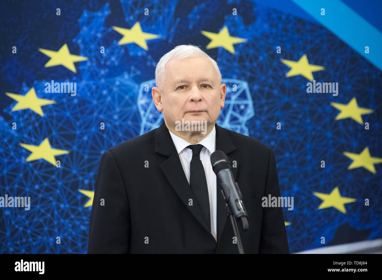 Jaroslaw Kaczynski, Presidente del diritto e della giustizia in Starogard Gdanski, Polonia. 21 maggio 2019 © Wojciech Strozyk / Alamy Stock Photo Foto Stock