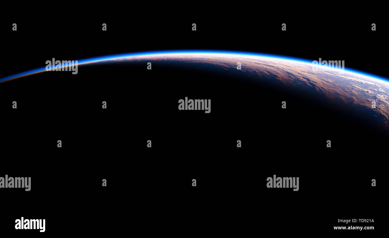 Vista dallo spazio del pianeta Terra. La NASA Immagini non utilizzato. 3D'illustrazione. Foto Stock