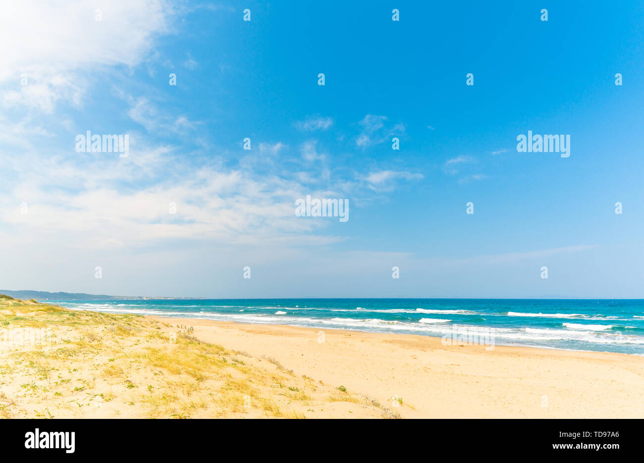 Seascape in una giornata di sole Foto Stock