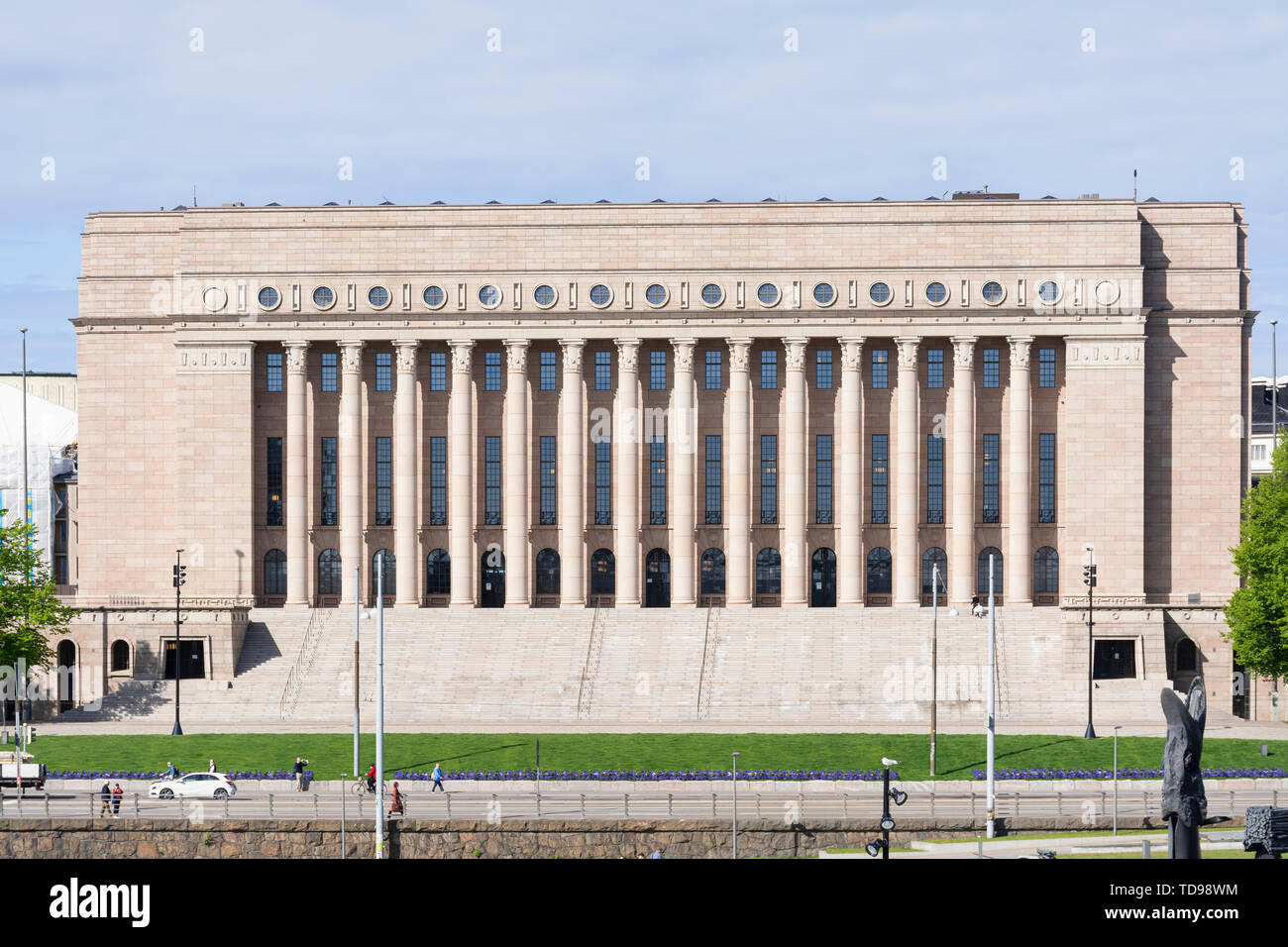 Il Parlamento finlandese a Helsinki, Finlandia Foto Stock