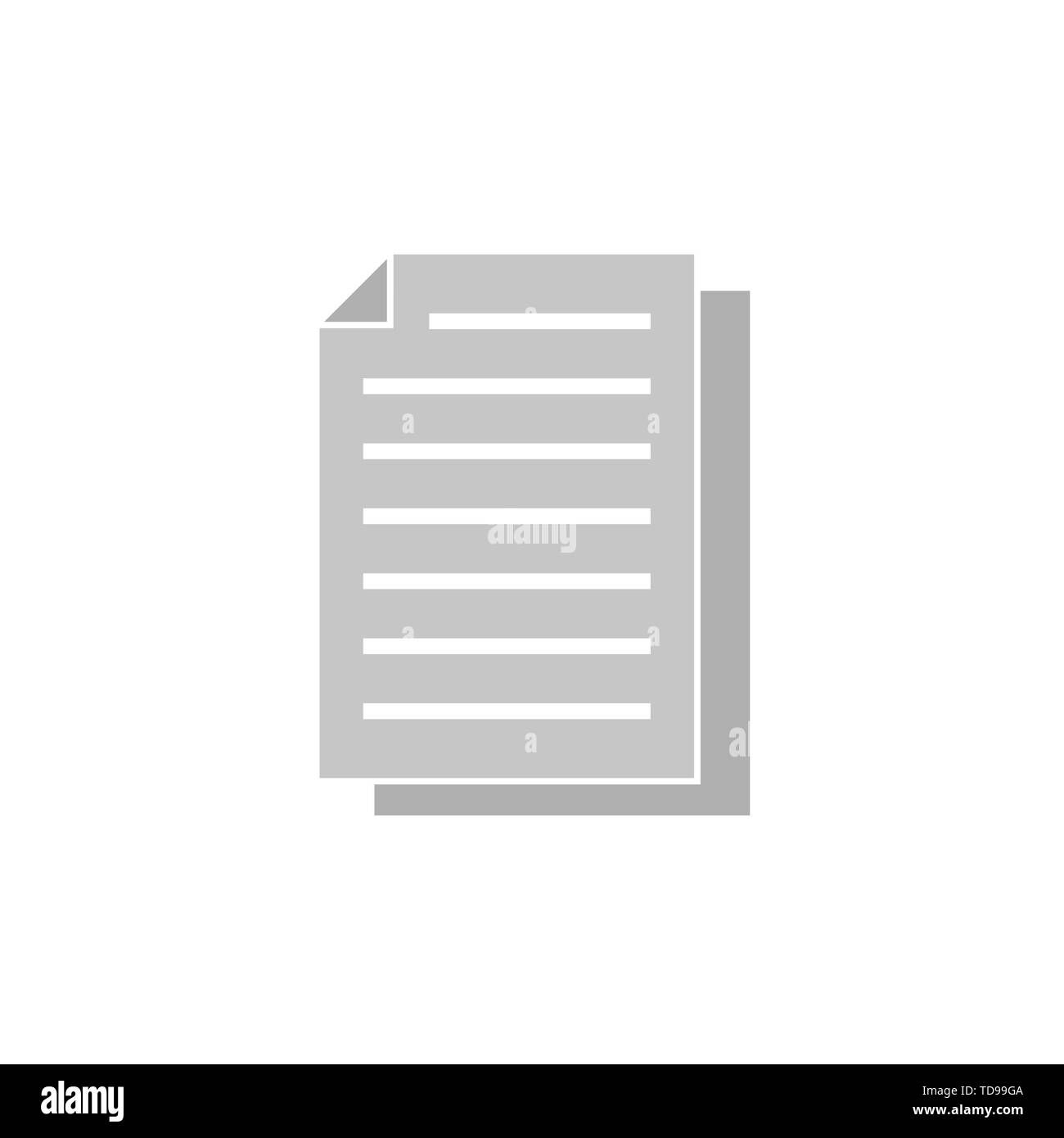 Copiare il file icona isolati su sfondo bianco Illustrazione Vettoriale