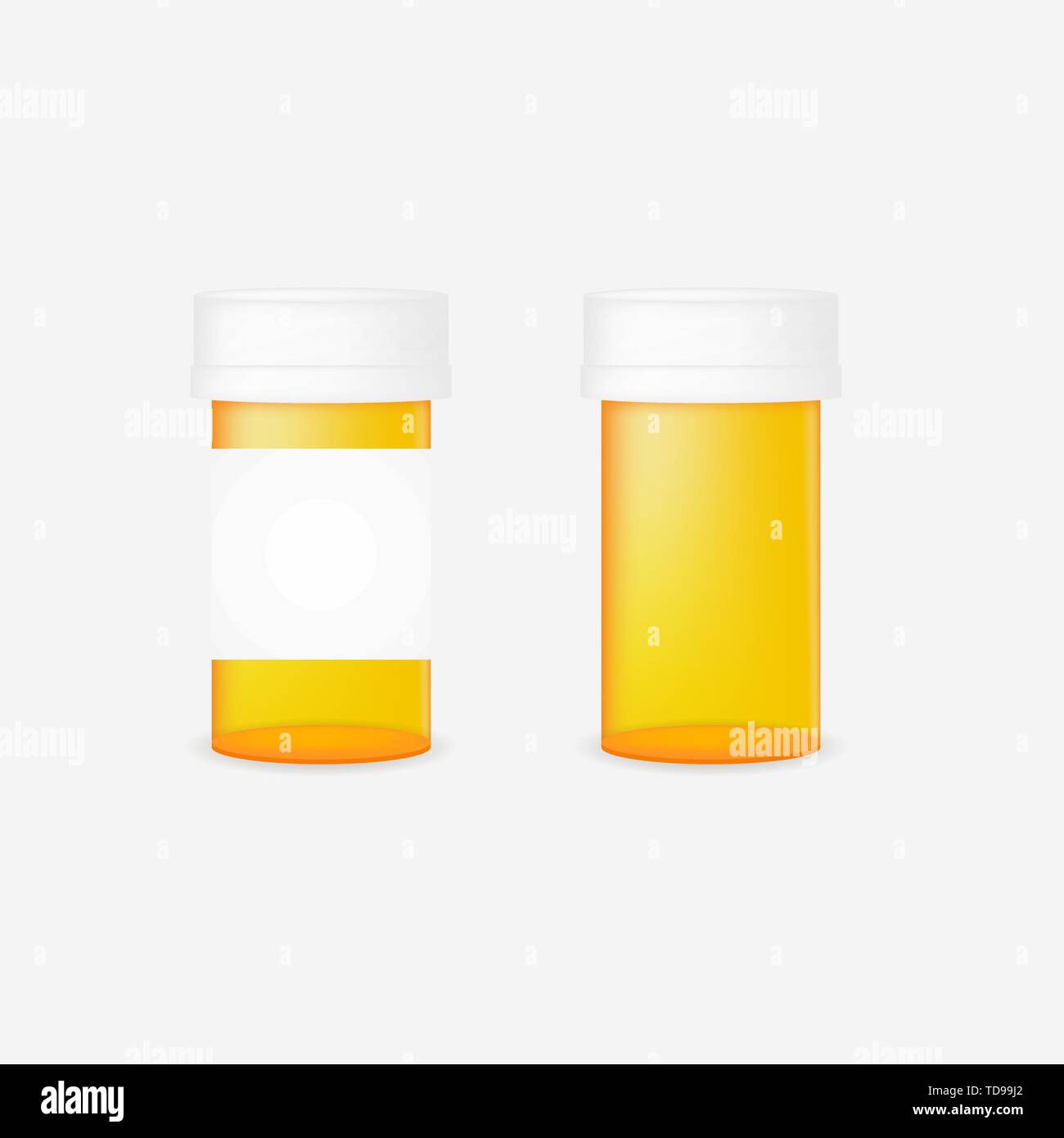 Pillola realistica bottiglia. Mock up. Illustrazione Vettoriale Illustrazione Vettoriale