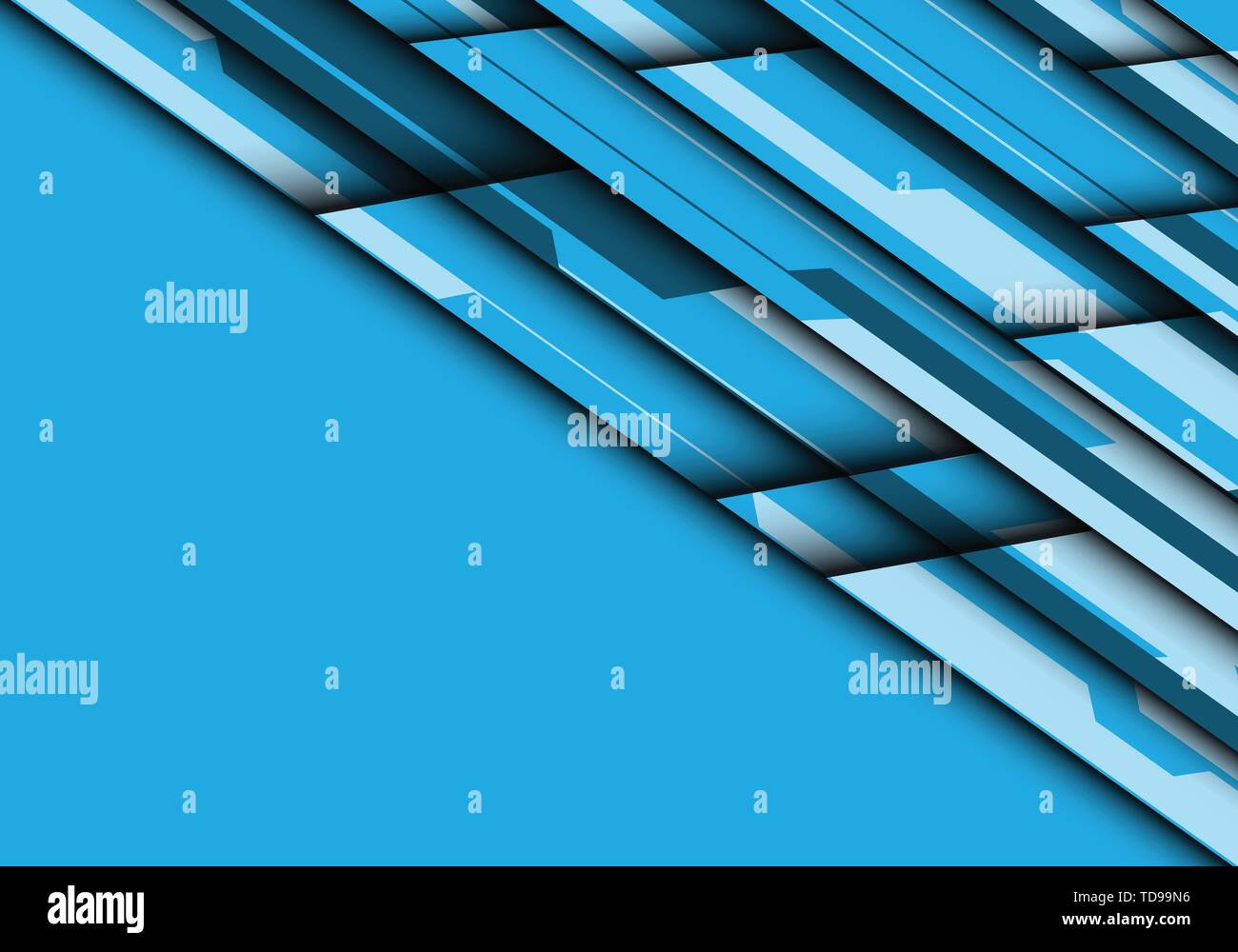 Abstract tono blu futuristico con uno spazio vuoto di progettazione della tecnologia moderna di sfondo illustrazione vettoriale. Illustrazione Vettoriale