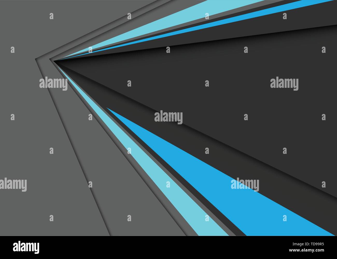 Abstract blu grigio la velocità nella direzione della freccia design moderno sfondo futuristico illustrazione vettoriale. Illustrazione Vettoriale