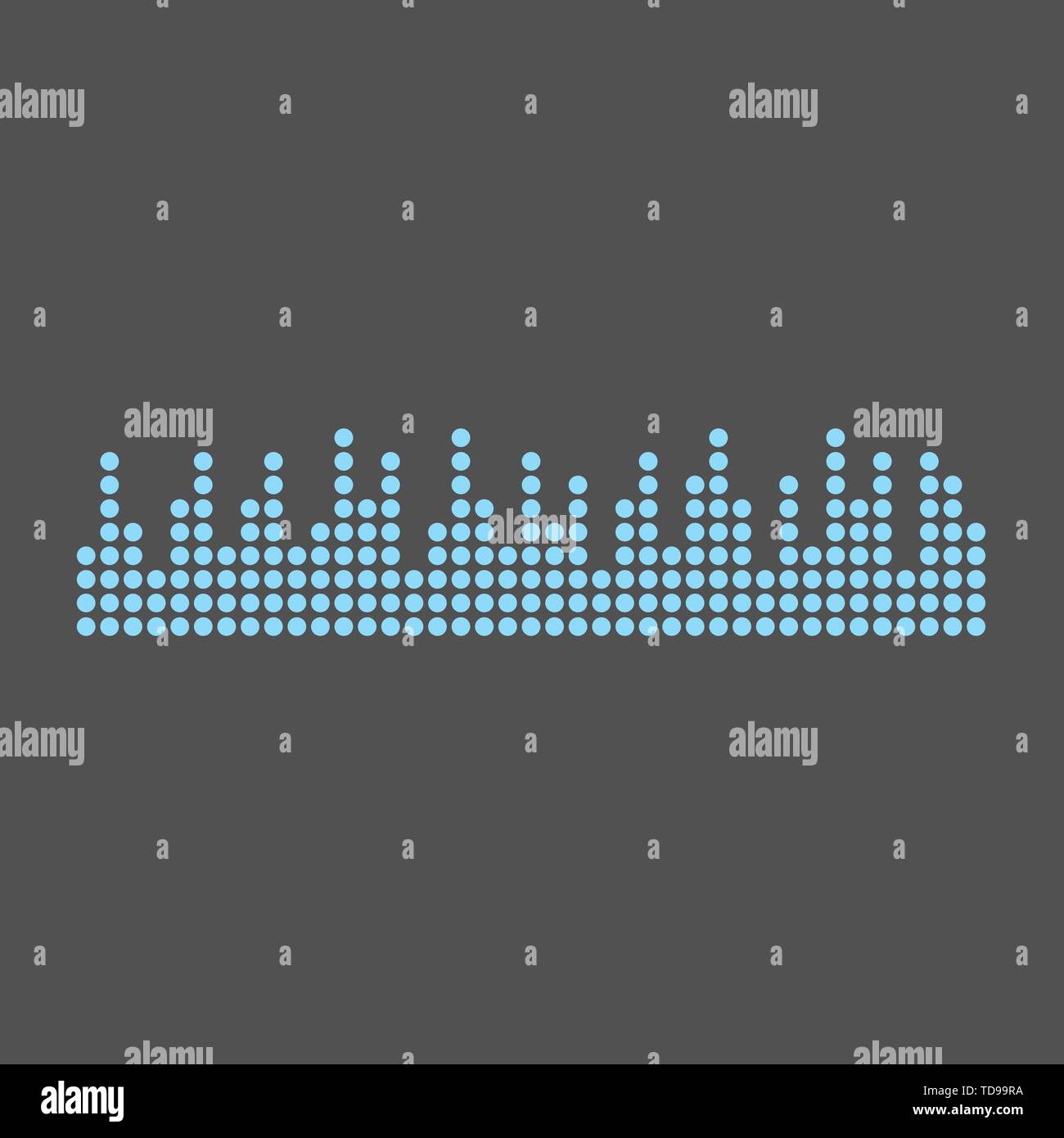 Forme d'onda audio icon pixel. Eps10 illustrazione vettoriale Illustrazione Vettoriale