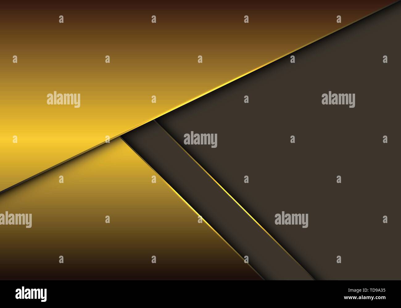 Abstract metallici di oro si sovrappongono su grigio blank space design moderno lusso futuristico vettore sfondo immagine. Illustrazione Vettoriale