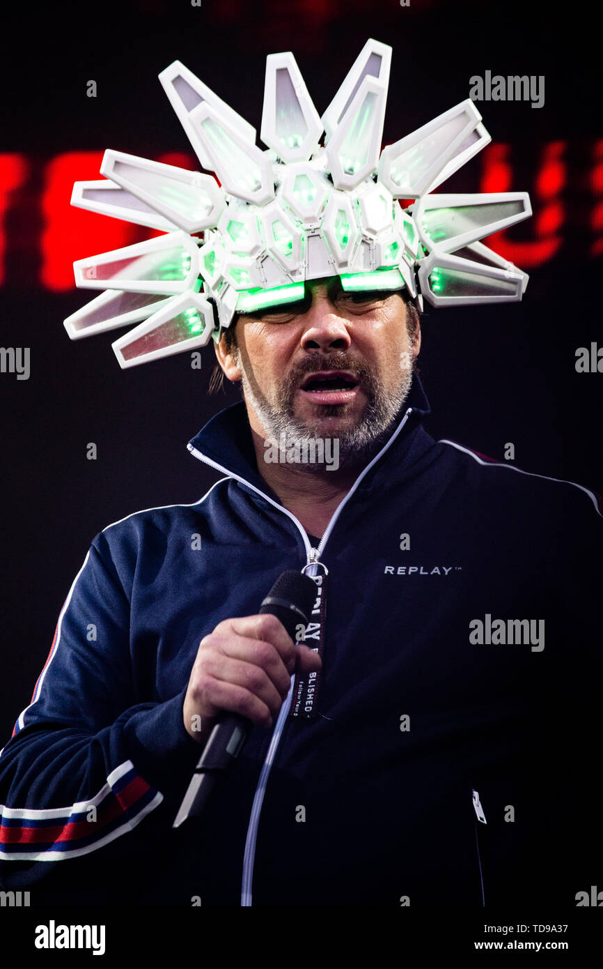 Landgraaf, Paesi Bassi 8 Giugno 2019 Jamiroquai eseguire live at Pinkpop Festival 2019 © Roberto Finizio/ Alamy Foto Stock