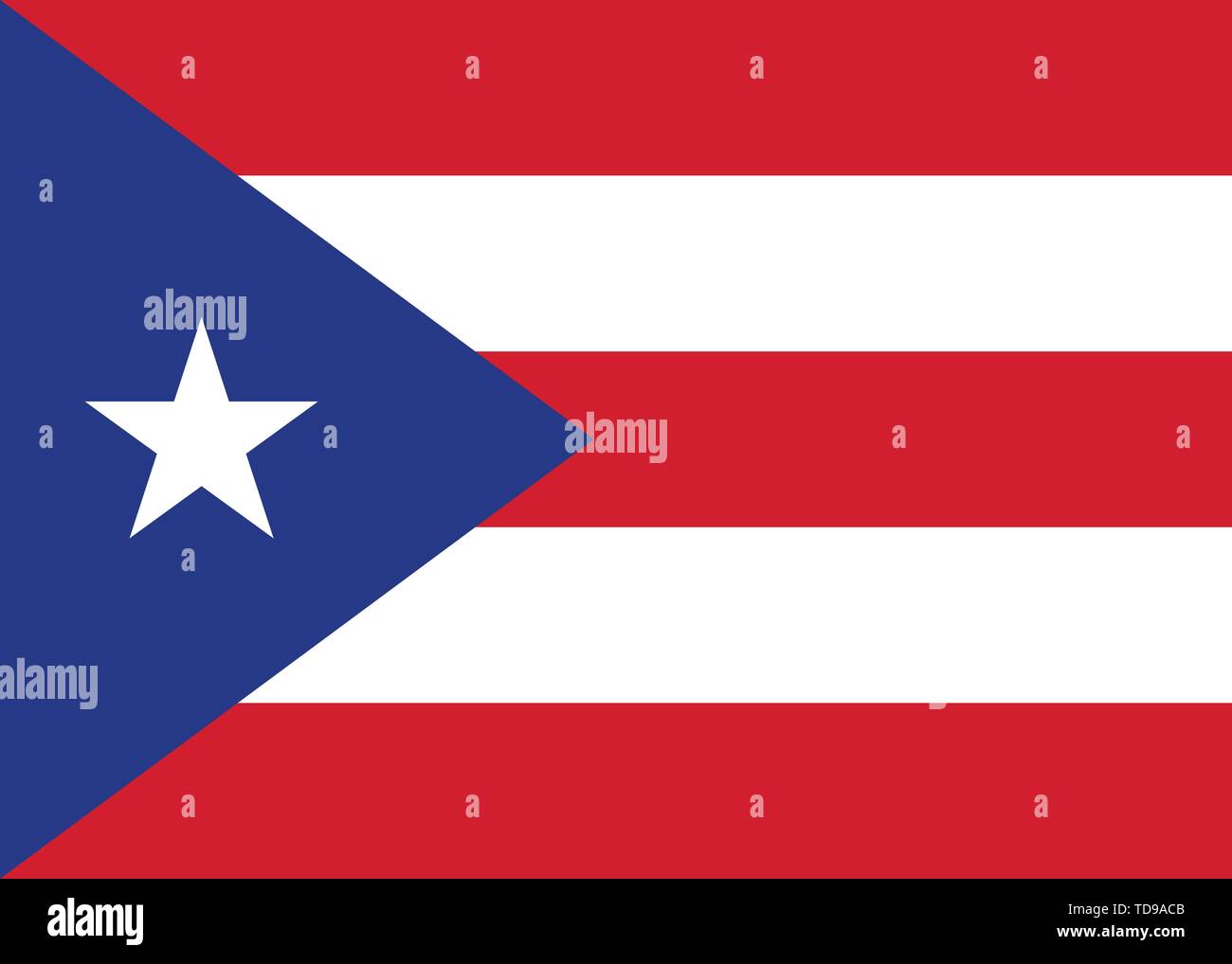 Puerto Rico bandiera nazionale. Sfondo politico. Vettore Illustrazione Vettoriale