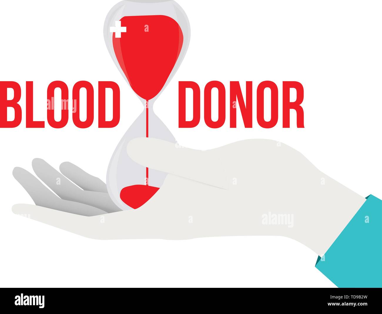 Mondiale del Donatore di Sangue il giorno sfondo vettoriale. La consapevolezza poster con carta tagliata progetta e goccia di sangue. Illustrazione Vettoriale