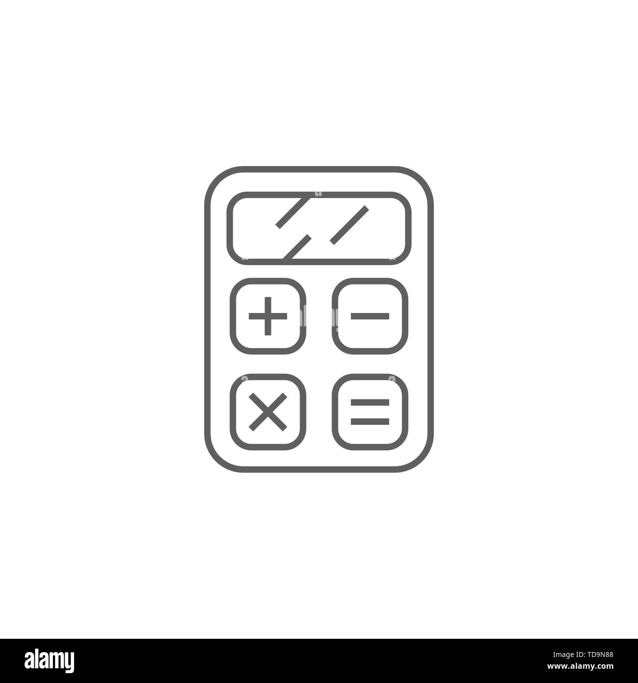 Icona linea calcolatrice SEO Illustrazione Vettoriale