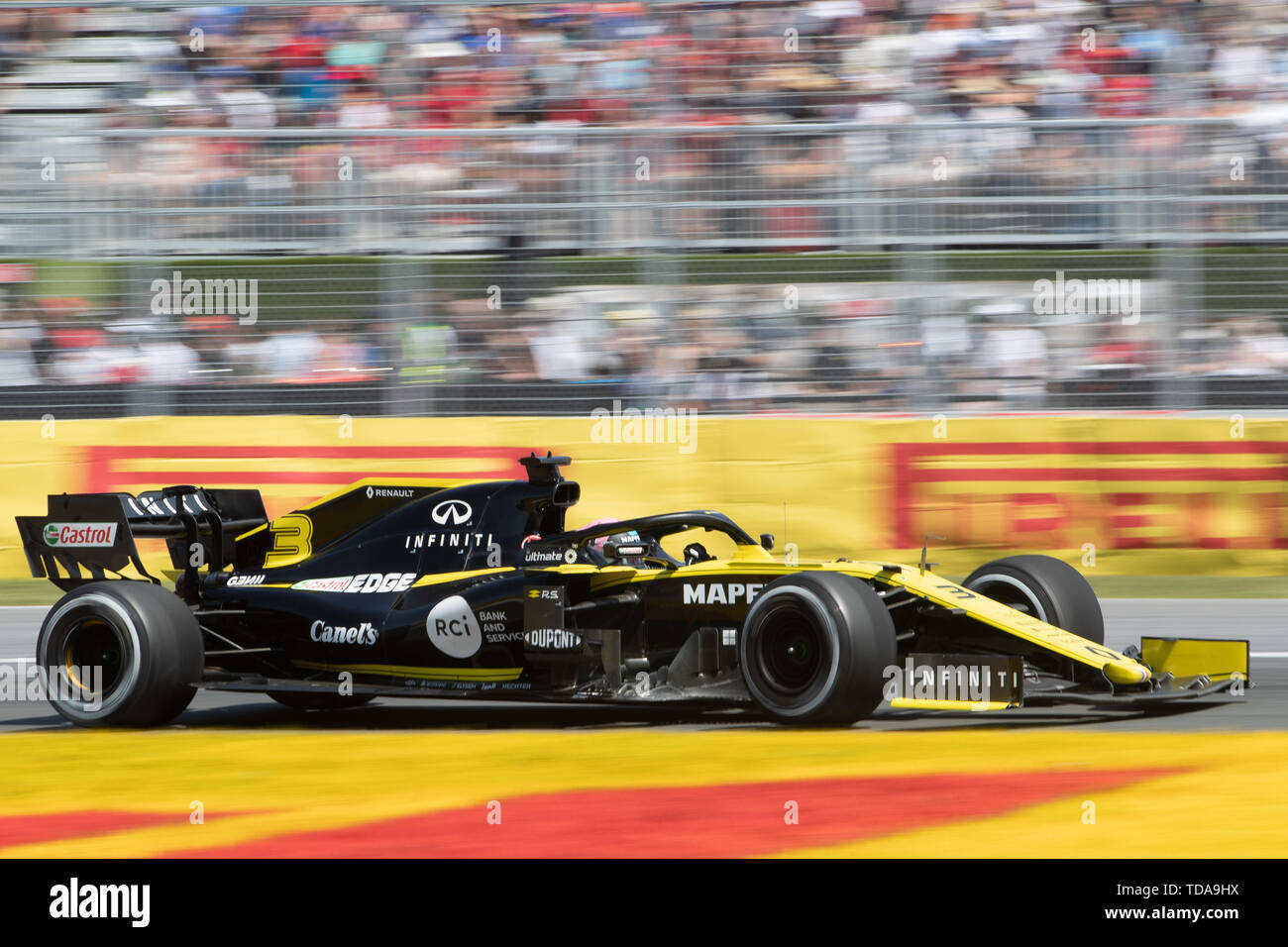 Giugno 09, 2019: Renault driver Daniel Ricciardo (3) in Australia durante il periodo della Formula Uno, Montreal Grand Prix sul circuito Gilles Villeneuve di Montreal, Quebec, Canada Daniel Lea/CSM Foto Stock