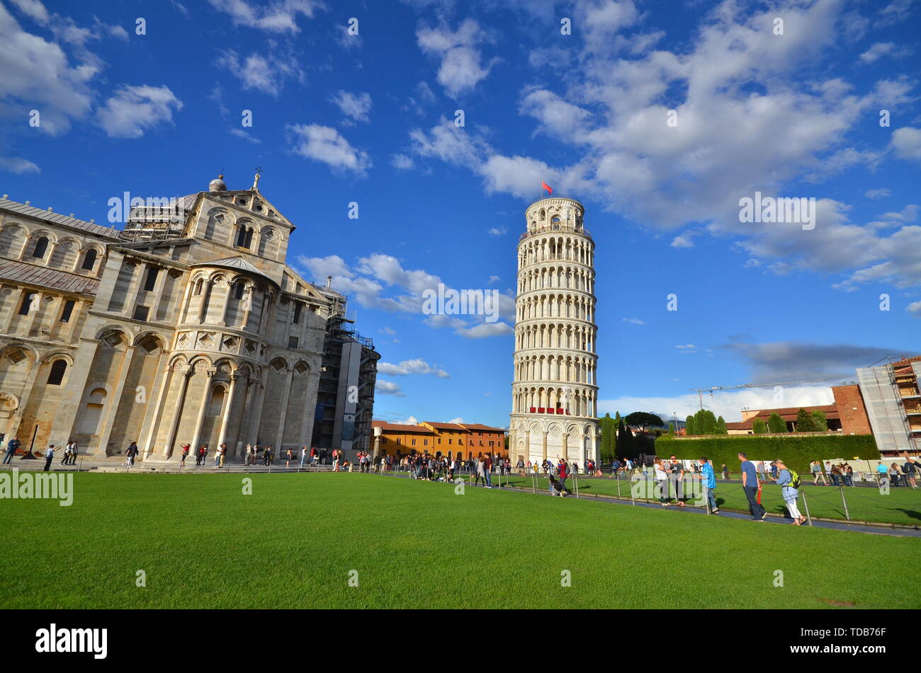 La Torre Pendente di Pisa, Italia Foto Stock