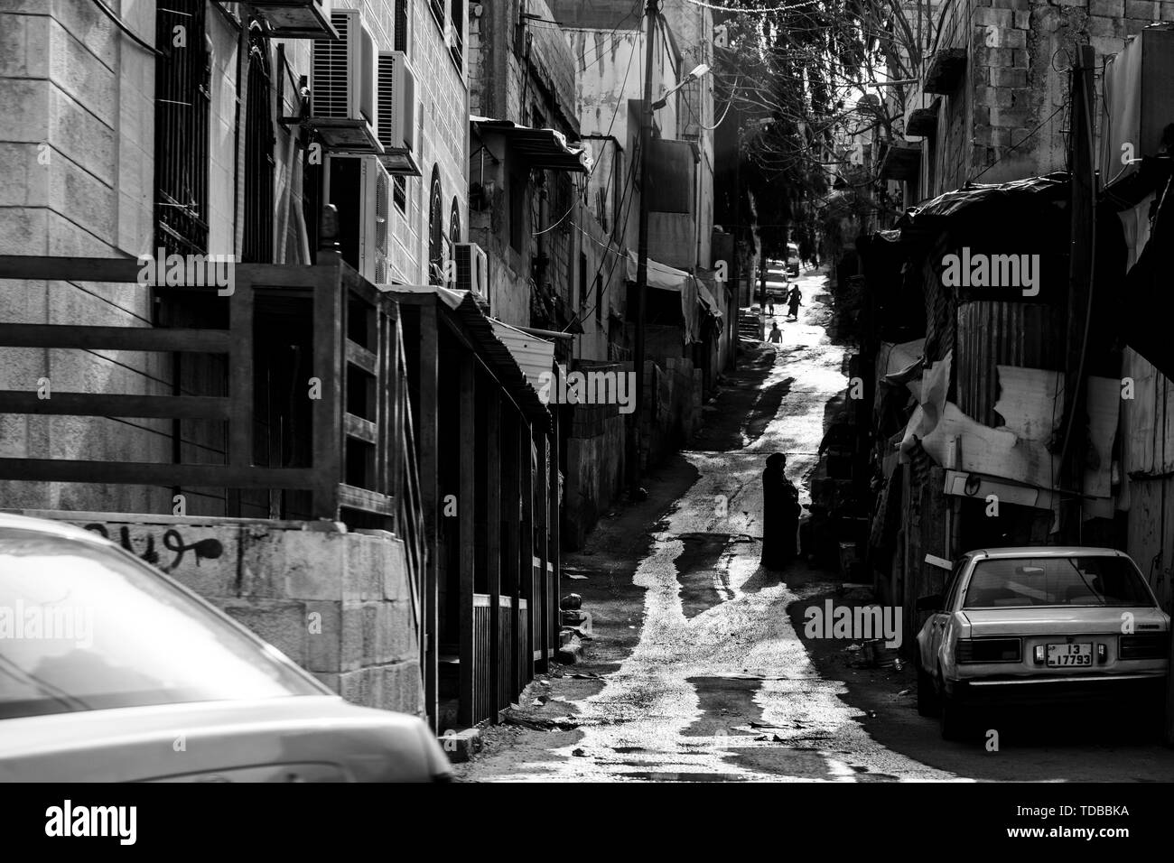 Giordania, Medio Oriente motorcades, veicoli, deserti, deserti, Gobi, antiche città, monumenti, piccole cittadine, piccoli borghi, Colosseo, vita, residenti, strade, strade, strade urbane Foto Stock