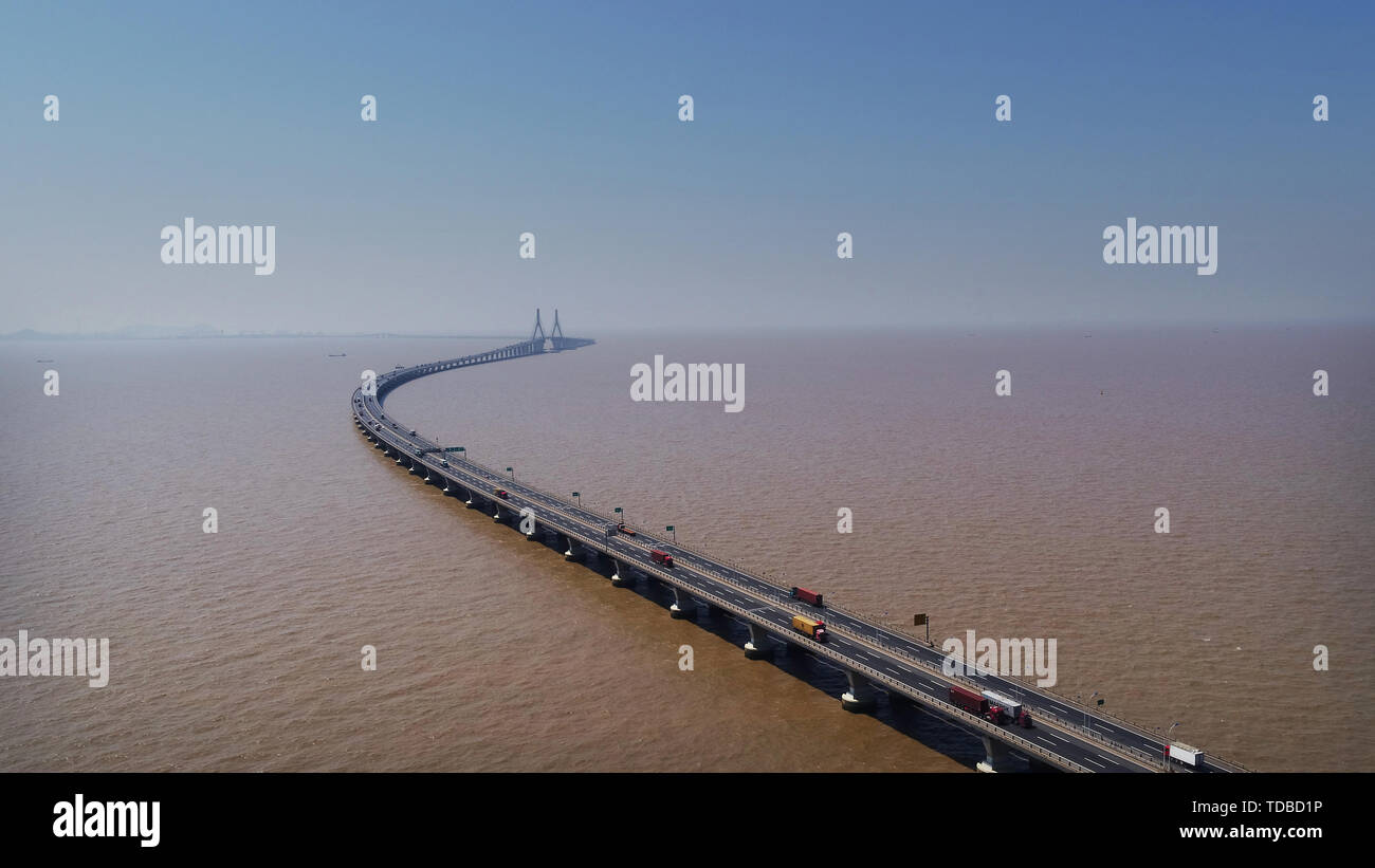 Ponte Cross-Sea a Shanghai - Shanghai Donghai Bridge Foto Stock