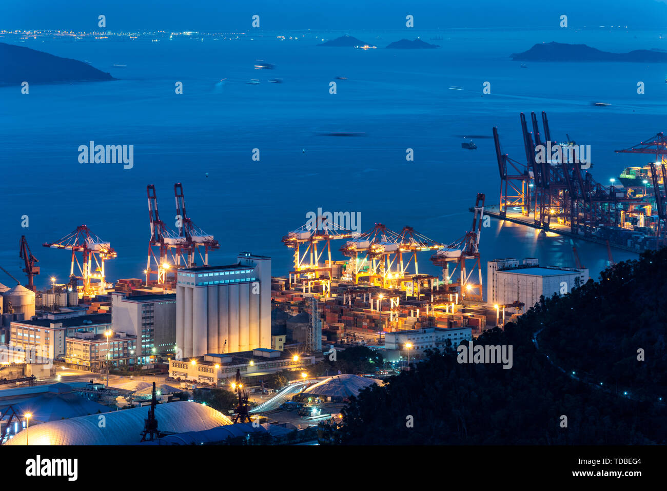 Terminale per container, mercanti centro di commercializzazione, Nanshan District, Shenzhen Foto Stock