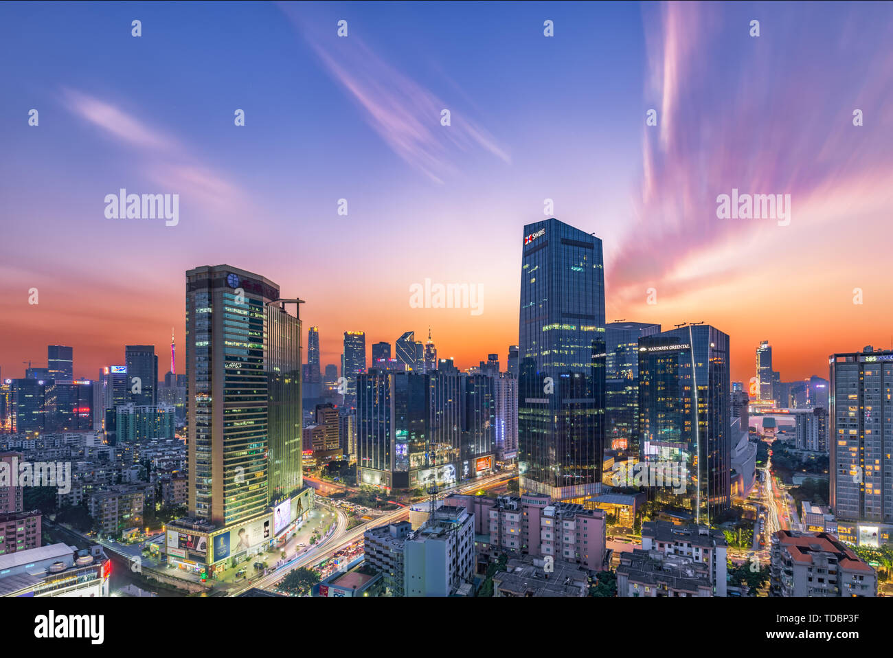 Scenario architettonico nel centro di Guangzhou Foto Stock
