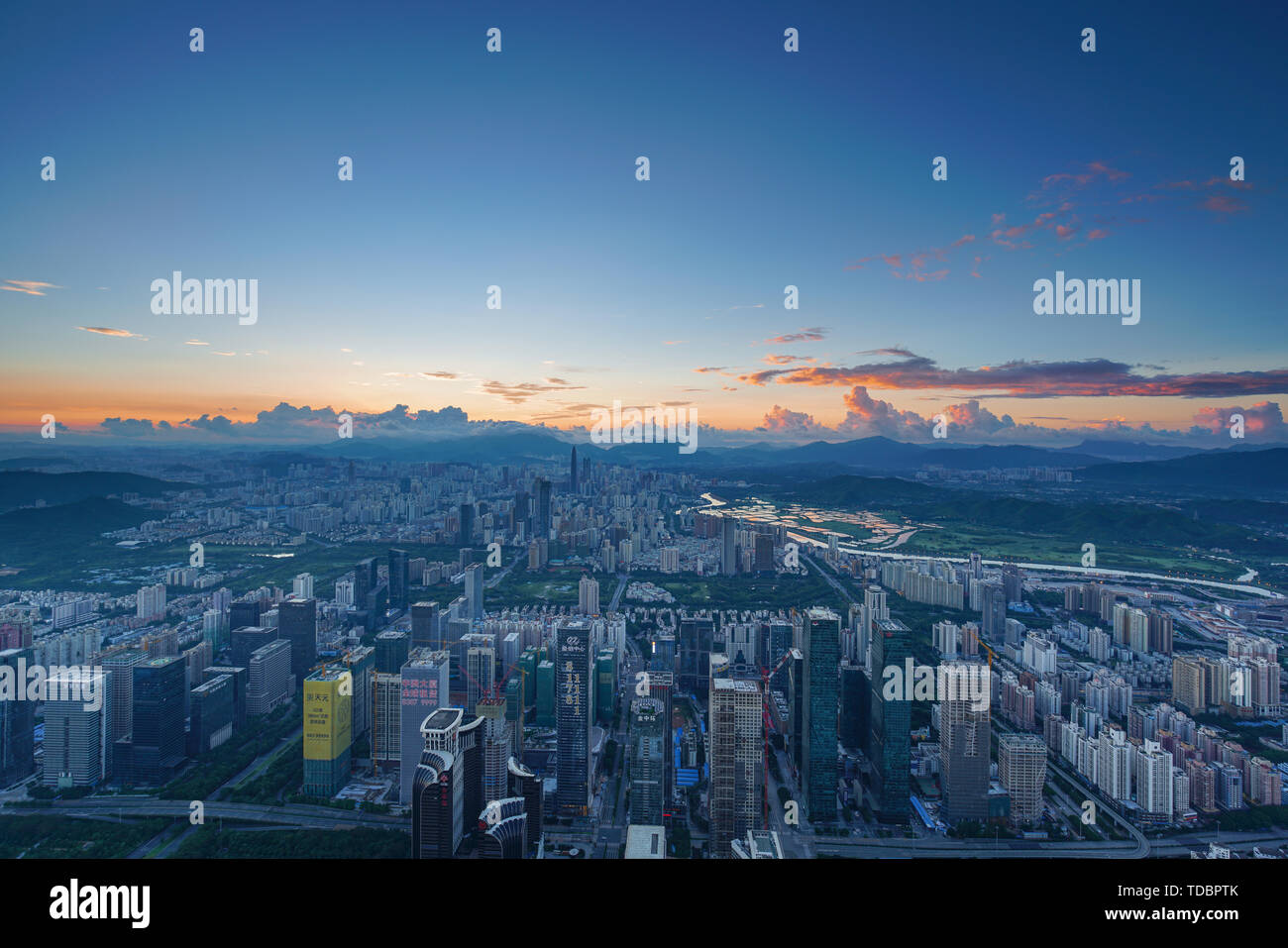 Panorama di Shenzhen Foto Stock