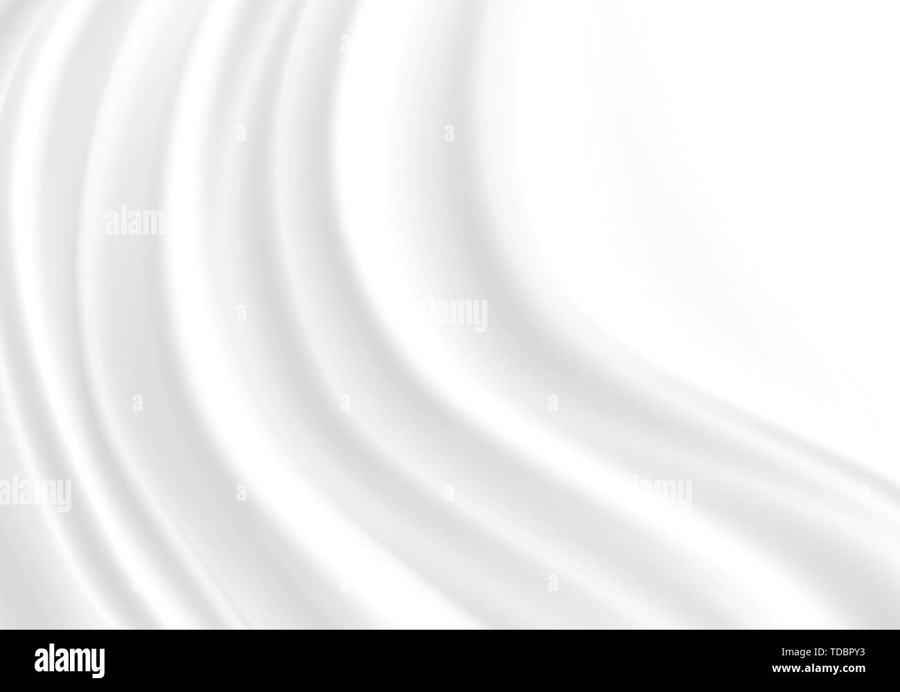 Tessuto bianco satin wave texture di sfondo illustrazione vettoriale. Illustrazione Vettoriale