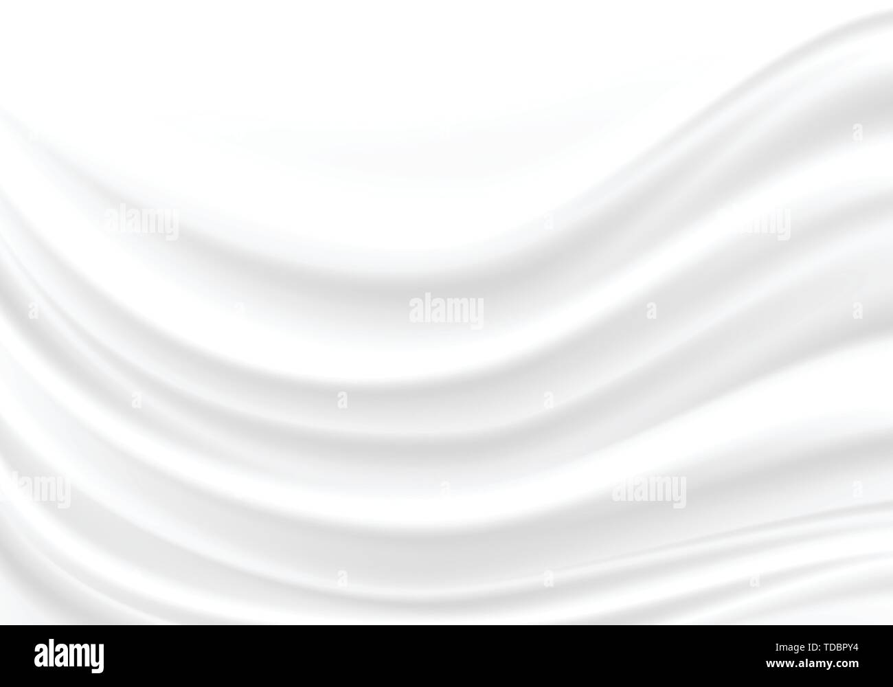 Tessuto bianco satin wave texture di sfondo illustrazione vettoriale. Illustrazione Vettoriale