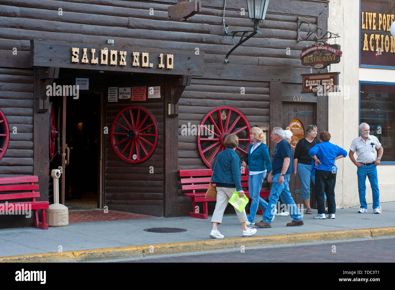 3 volumi n.10 in Deadwood (dove Wild Bill Hickok è stato ucciso da Jack McCall in 1876), nella contea di Lawrence, Dakota del Sud, STATI UNITI D'AMERICA Foto Stock