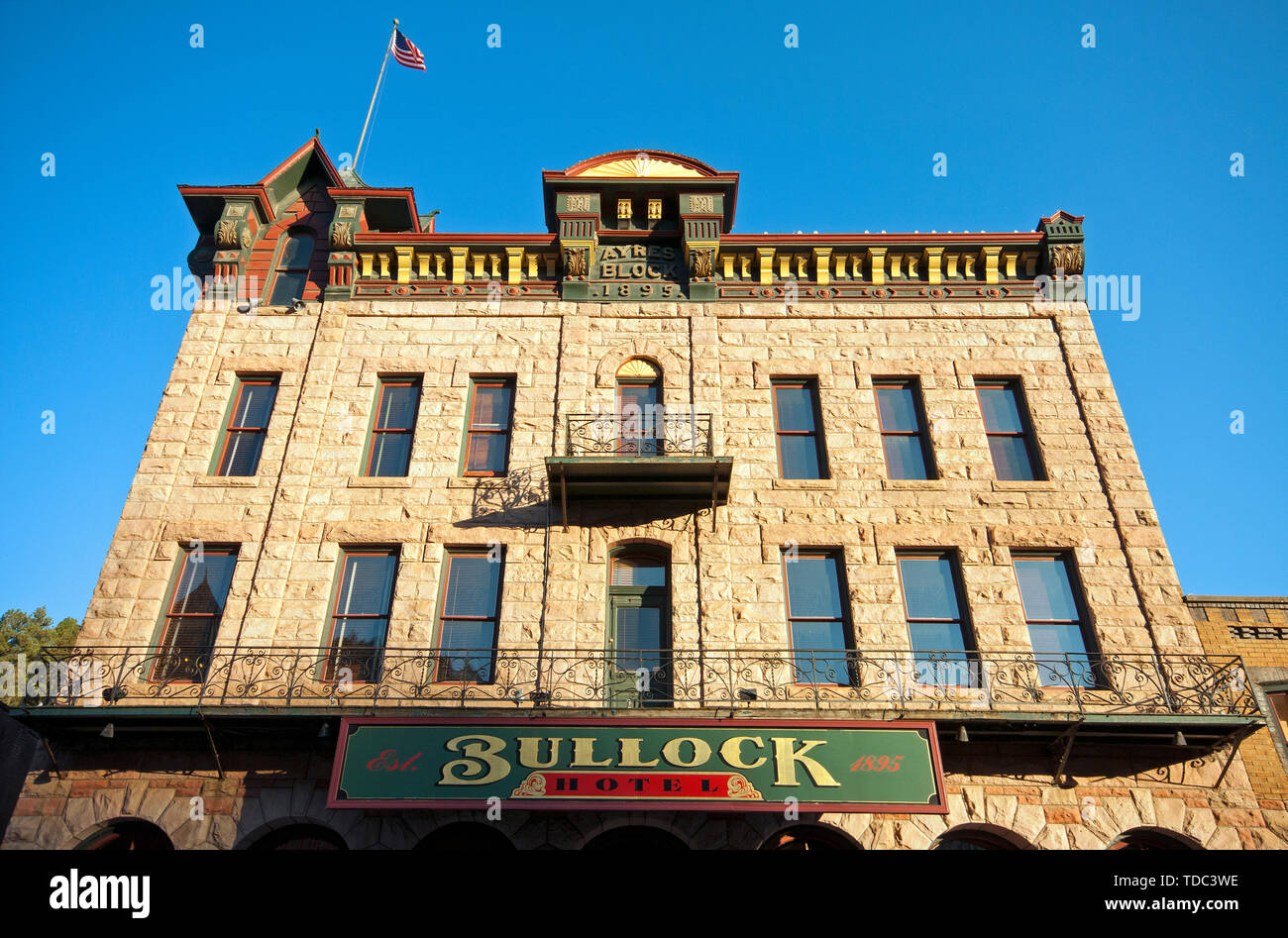 Torello Hotel in Ayres blocco (1895), Deadwood, nella contea di Lawrence, Dakota del Sud, STATI UNITI D'AMERICA Foto Stock