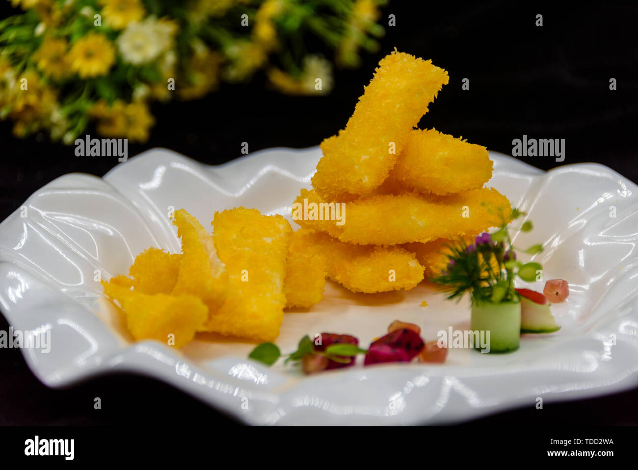 Latte fritto. Foto Stock