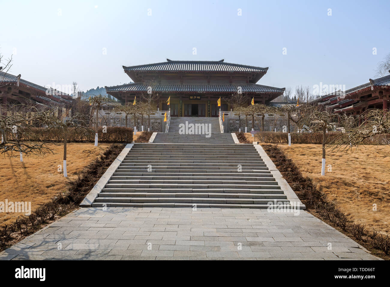 Guan Zhong Memorial Hall, Nord Xishan Village, Qiling Street, Linzi distretto, città di Zibo, Provincia di Shandong Foto Stock