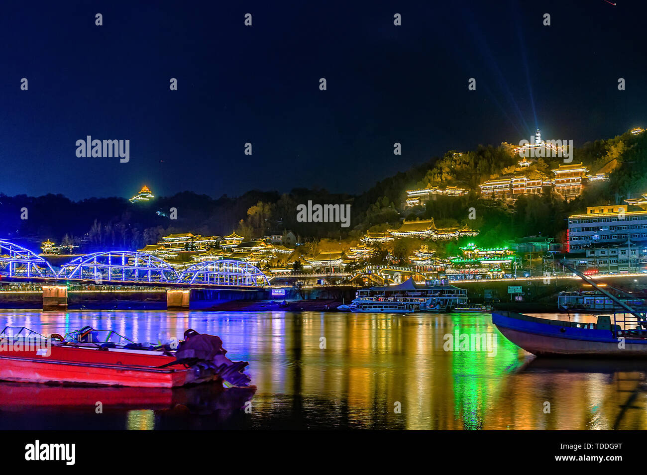 Lo stile del Fiume Giallo Foto Stock