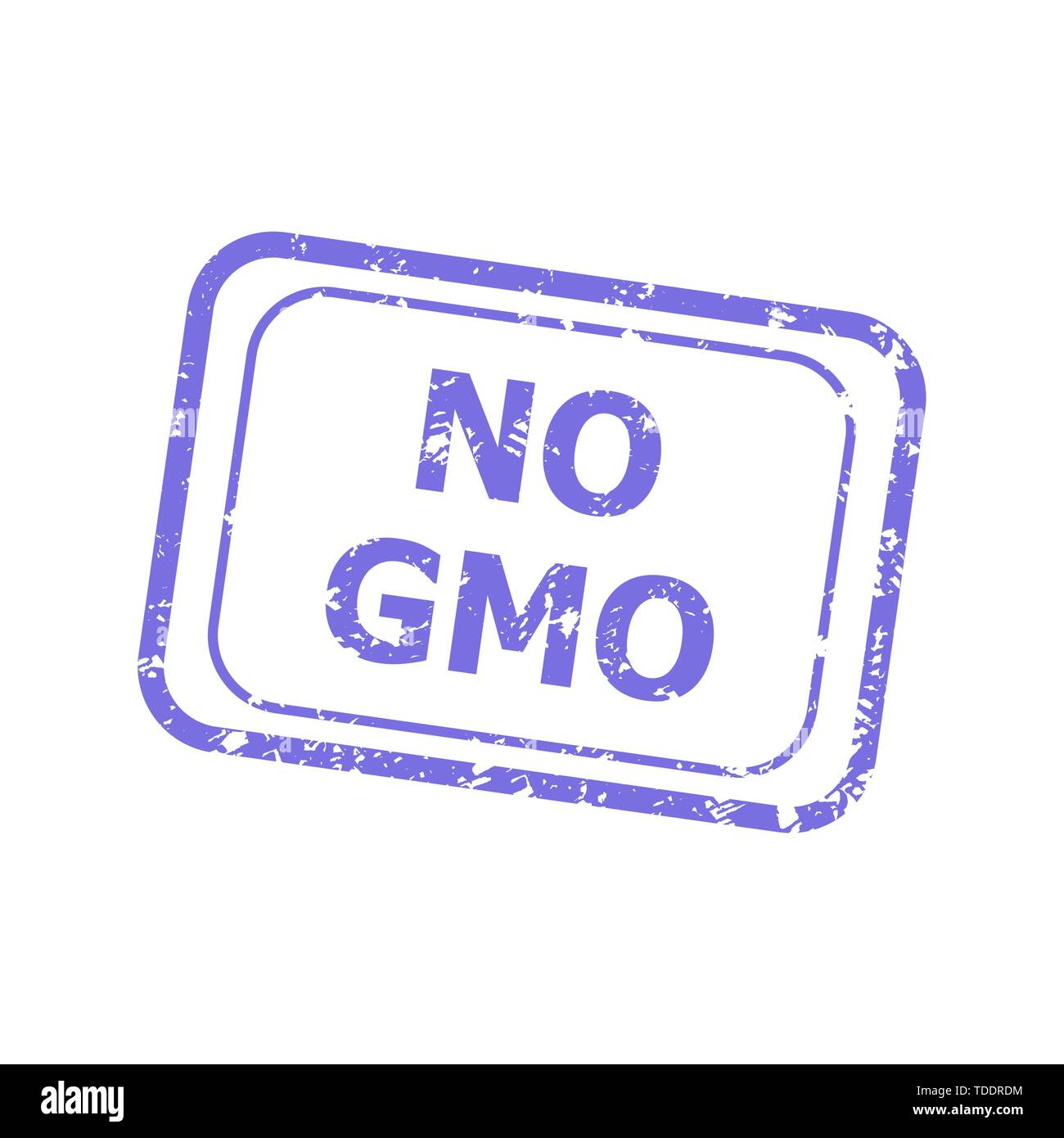 Nessun OGM, gomma timbro texture pack per prodotto e cibo sano. Illustrazione Vettoriale Illustrazione Vettoriale