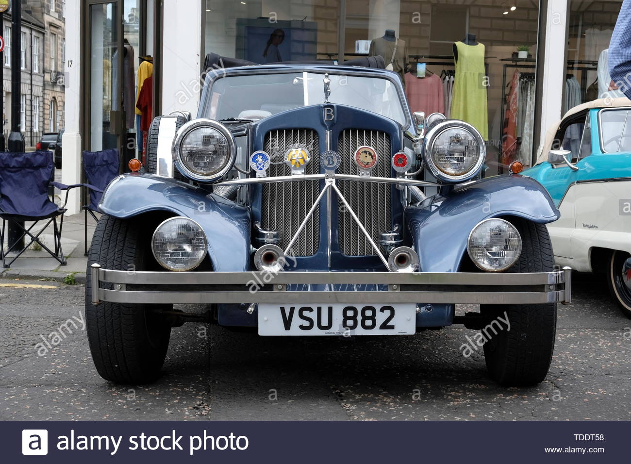 Kit car Classic Beauford serie 3 in mostra all'evento West End Classic di Edimburgo, Scozia Foto Stock