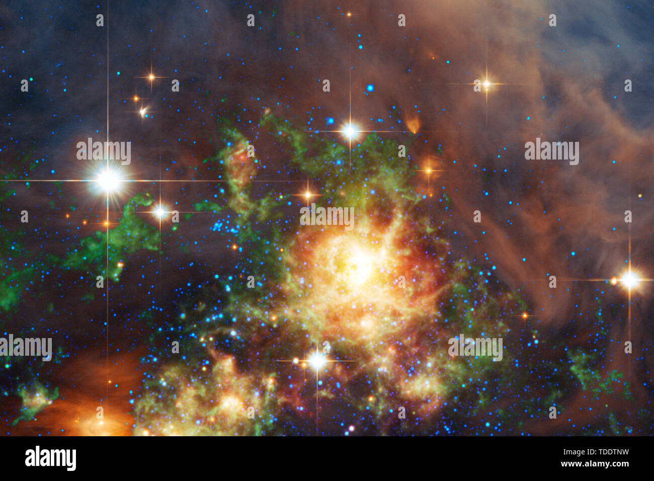Nebulose una nube interstellare di polvere di stelle. Gli elementi di questa immagine fornita dalla NASA Foto Stock