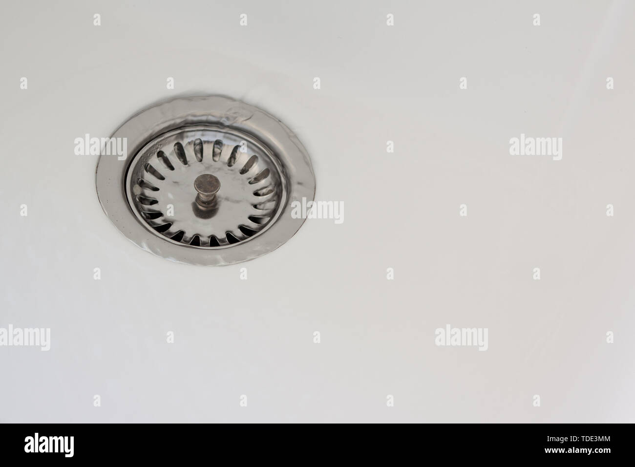 Uno scarico del lavello in casa. Foto Stock