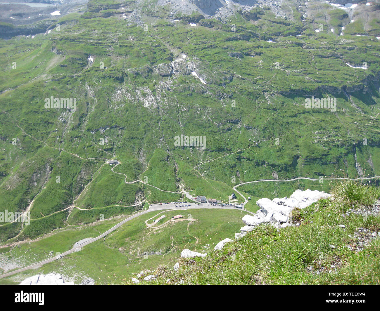 Parte superiore del Klausen mountain pass, visto dal maerchstoeckli Foto Stock