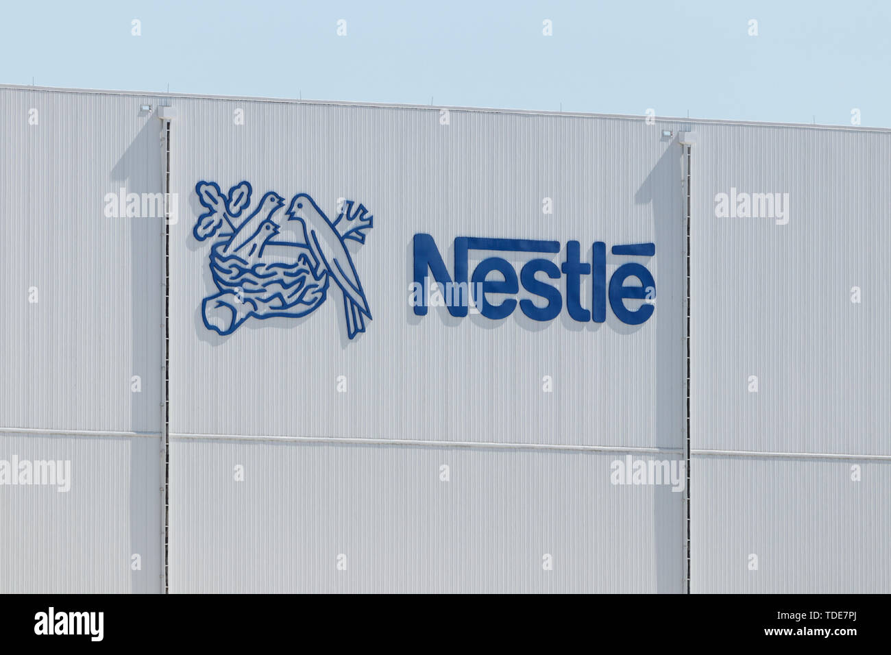 Anderson - Circa Giugno 2019: Nestle impianto di fabbricazione. Nestlé produce Coffee-Mate, Nesquick e Buitoni pasta in Indiana I Foto Stock