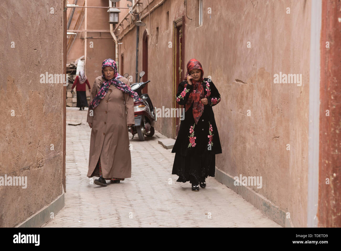 Uno scorcio delle strade di Kashgar, Xinjiang Foto Stock