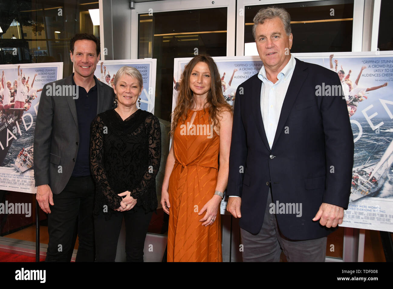 Giugno 14, 2019 - Los Angeles, California, Stati Uniti - 14 Giugno 2019 - Los Angeles, California - Alex Holmes, Tracy Edwards, Victoria Gregorio, Tom Bernard. ''Maiden " Los Angeles Premiere detenute a Linwood Dunn Teatro. Photo credit: Birdie Thompson/AdMedia (credito Immagine: © Birdie Thompson/AdMedia via ZUMA filo) Foto Stock