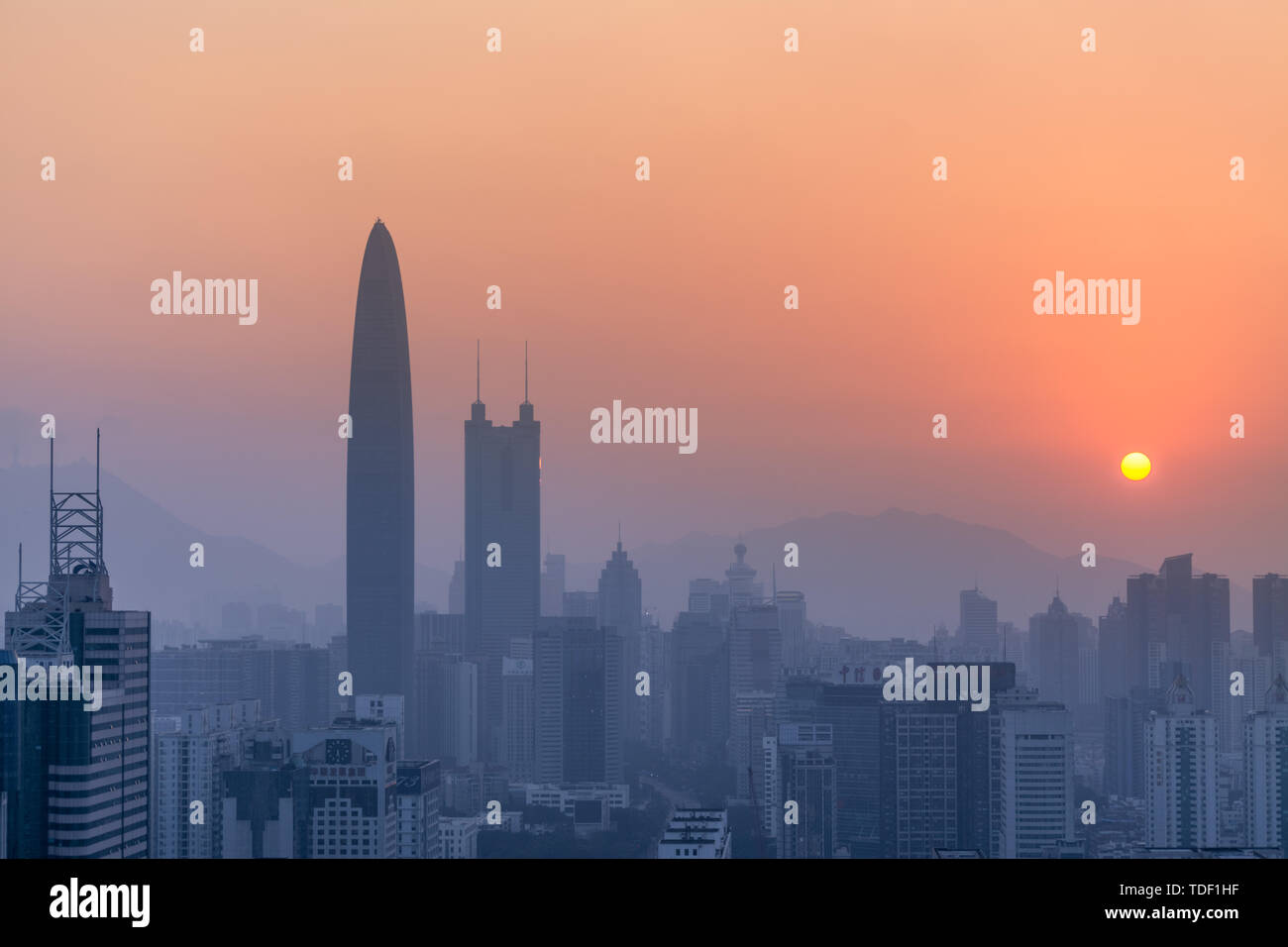 Lo Wu sunrise Foto Stock