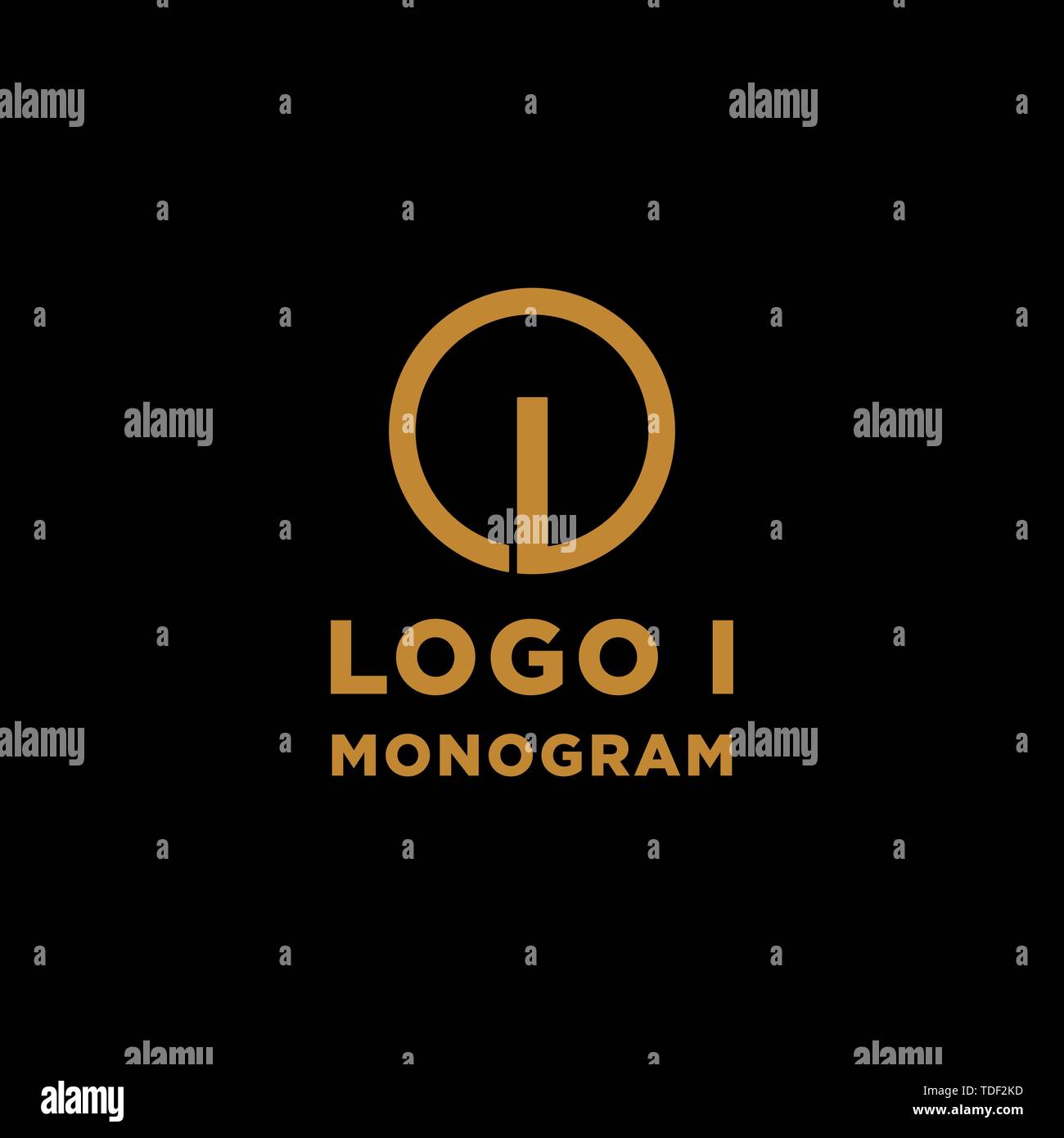 Iniziale di lusso i logo design vettore elemento icona Illustrazione Vettoriale