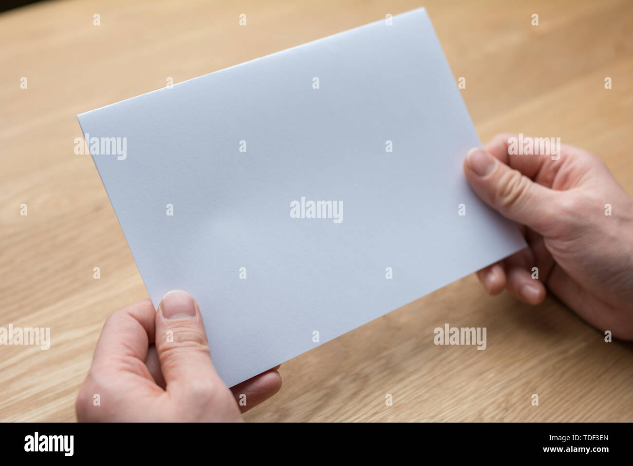 Azienda bianco carta vuoto Foto Stock