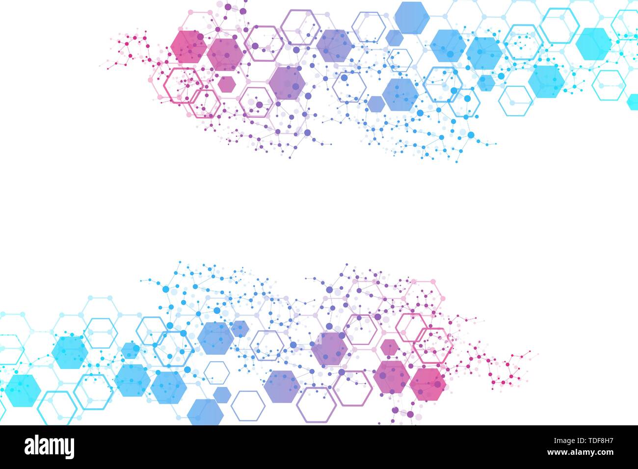 Esagonale sfondo astratto. Grande per la visualizzazione di dati. Rete globale di connessione. Medical, tecnologia, scienza dello sfondo. Illustrazione Vettoriale. Illustrazione Vettoriale