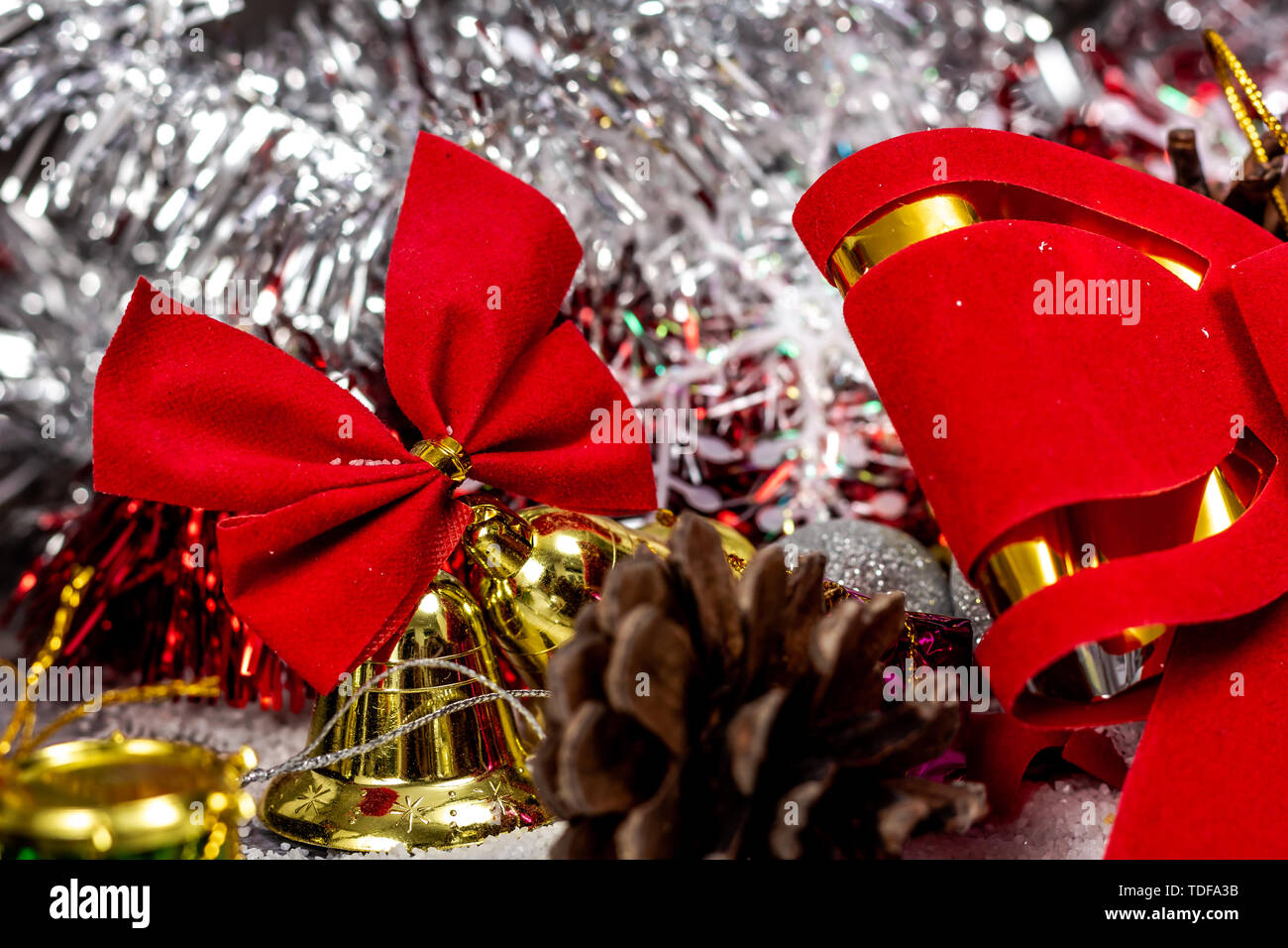 Le decorazioni di Natale. Foto Stock