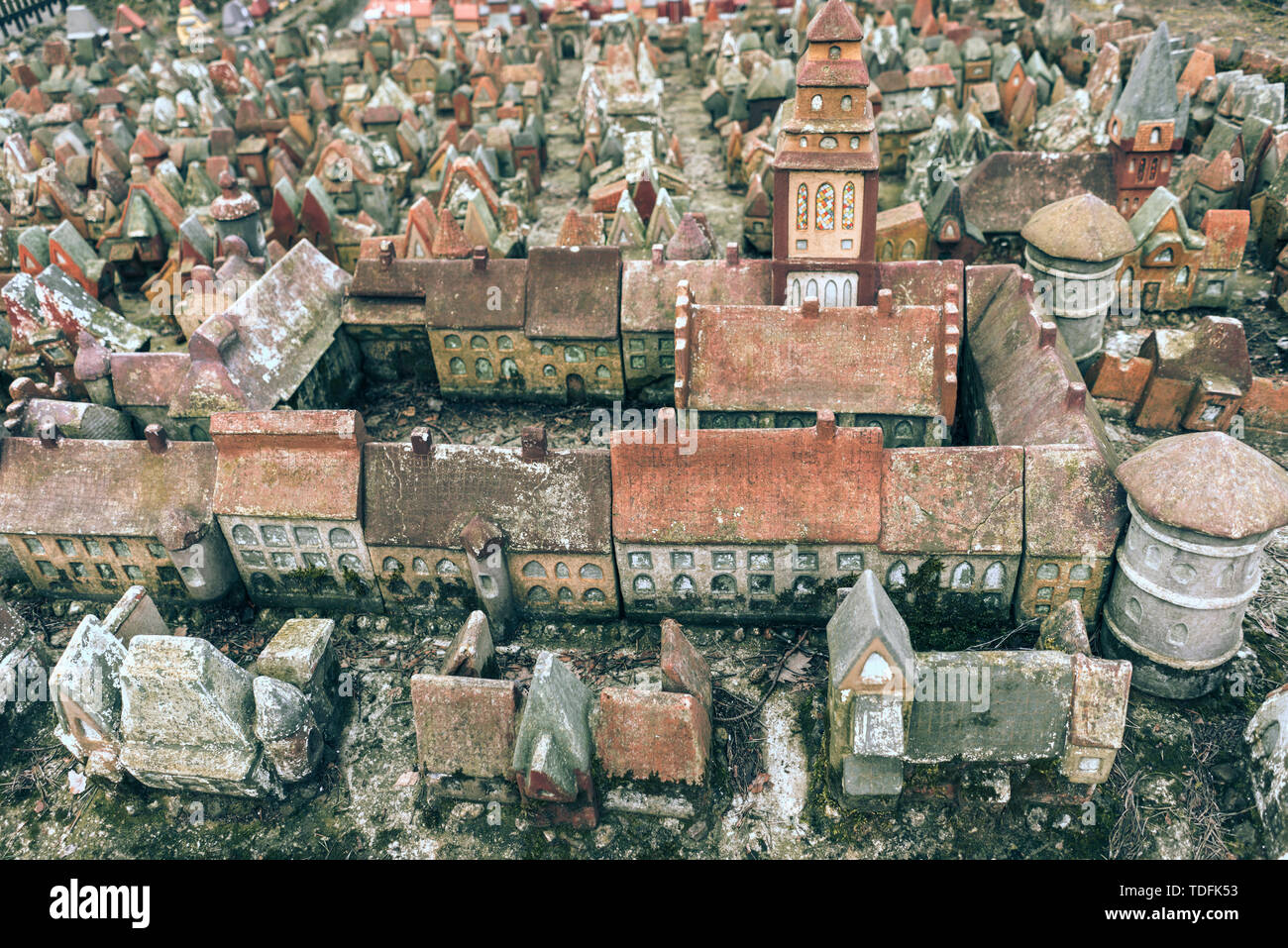 Città in Miniatura, il layout medievale di Koenigsberg, XVI secolo, più di 500 Tiny Fairy case di argilla Foto Stock Città in Miniatura, il layout medievale di Koenigsberg, XVI secolo, più di 500 Tiny Fairy case di argilla Foto Stock